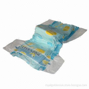 Disposable baby diapers with magic tapes and clothlike backsheet, with pretty good quality